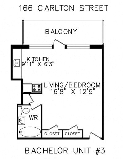 166 Carlton Street Studio-1 Bed Apartment for Rent - Photo Gallery 12